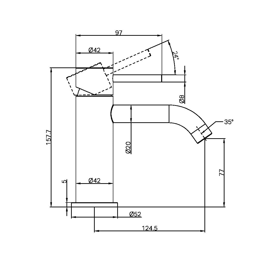 Nero Zen SS316L Basin Mixer NR162201