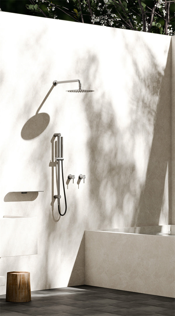 Nero Zen SS316L Shower Rail with Outdoor Shower Hose NR162205b01