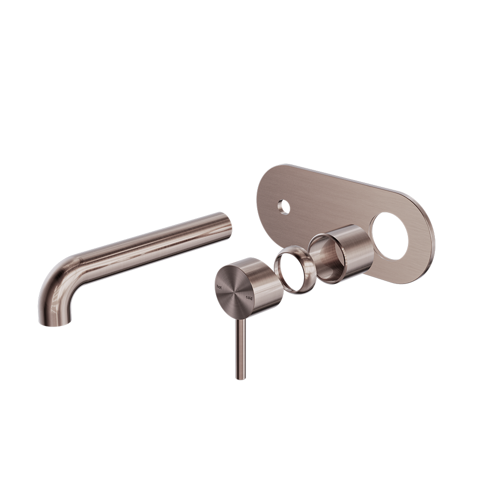 Nero Zen SS316L Wall Basin/Bath Mixer 185/230mm Spout Trim Kit NR162210at