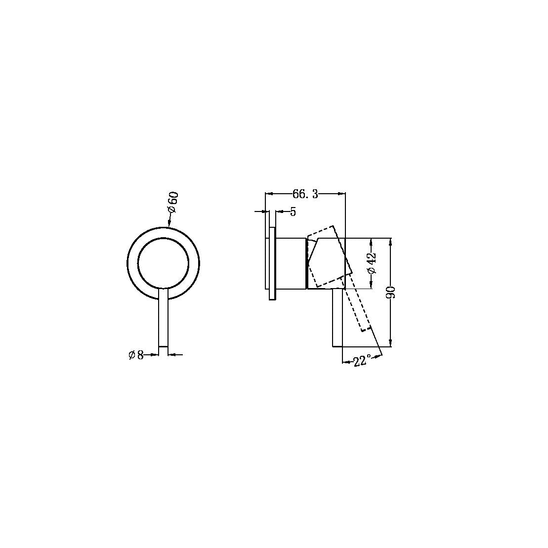 Nero Zen SS316L Shower Mixer Trim Kit NR162211t