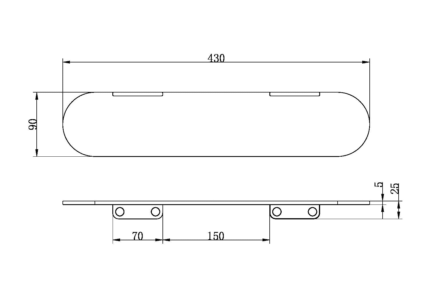 Nero Zen SS316L Metal Shower Shelf NR1687a