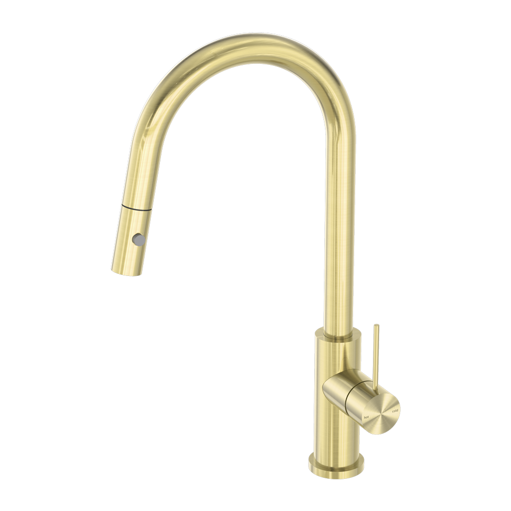 Nero Mecca Gooseneck Pullout Sink Mixer with Vegie Spray NR221908