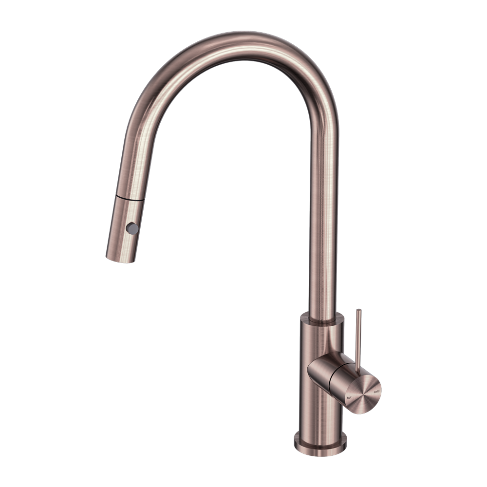 Nero Mecca Gooseneck Pullout Sink Mixer with Vegie Spray NR221908