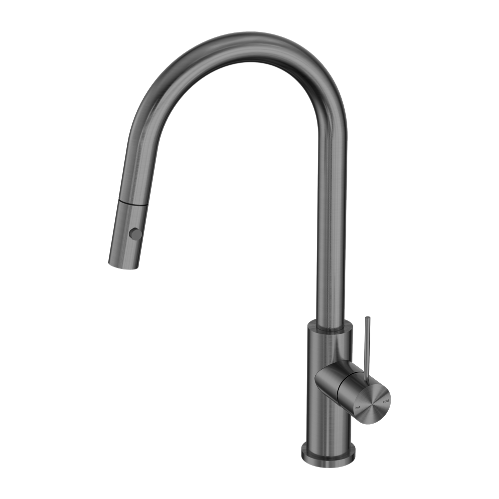 Nero Mecca Gooseneck Pullout Sink Mixer with Vegie Spray NR221908