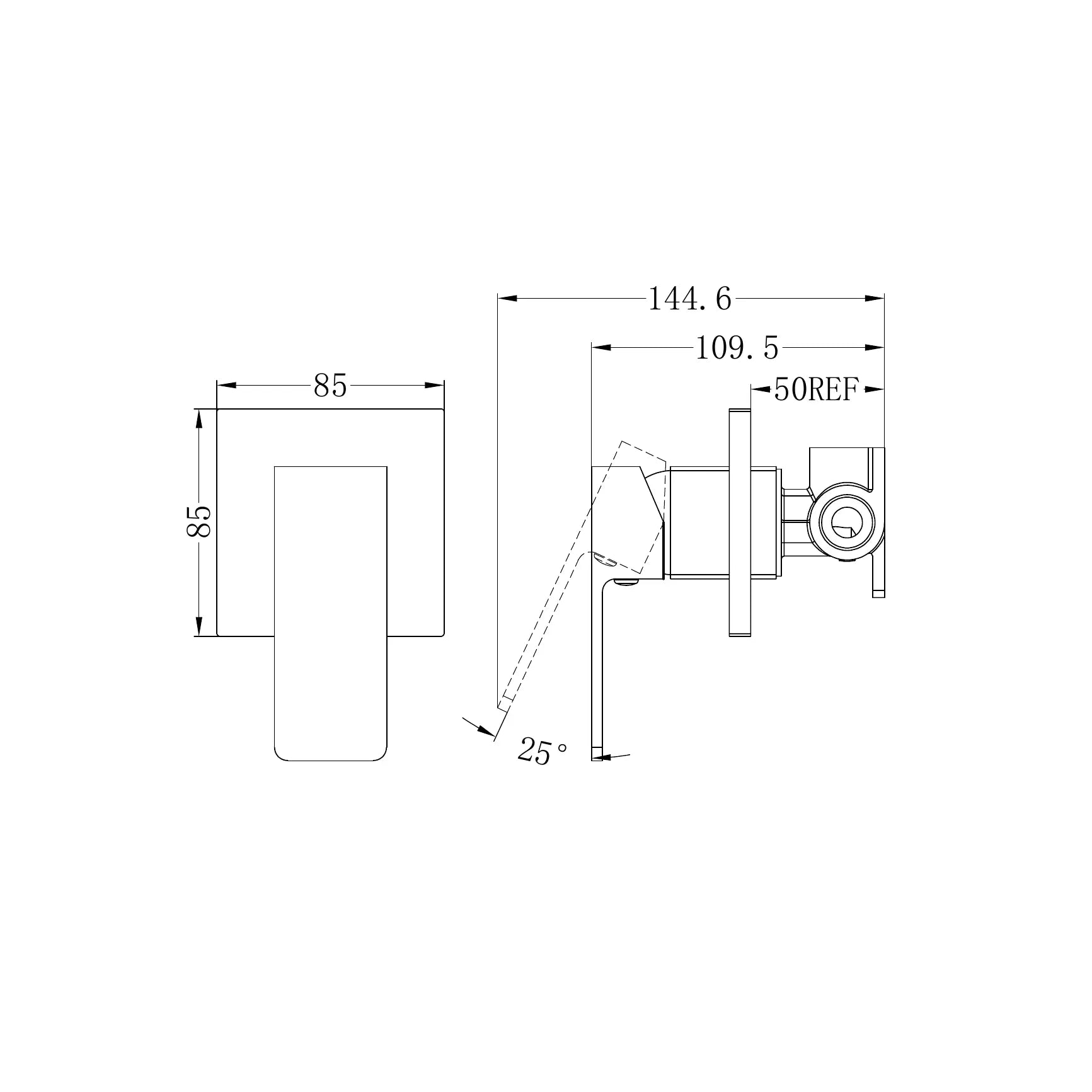 Nero Celia Shower Mixer Chrome NR301509CH