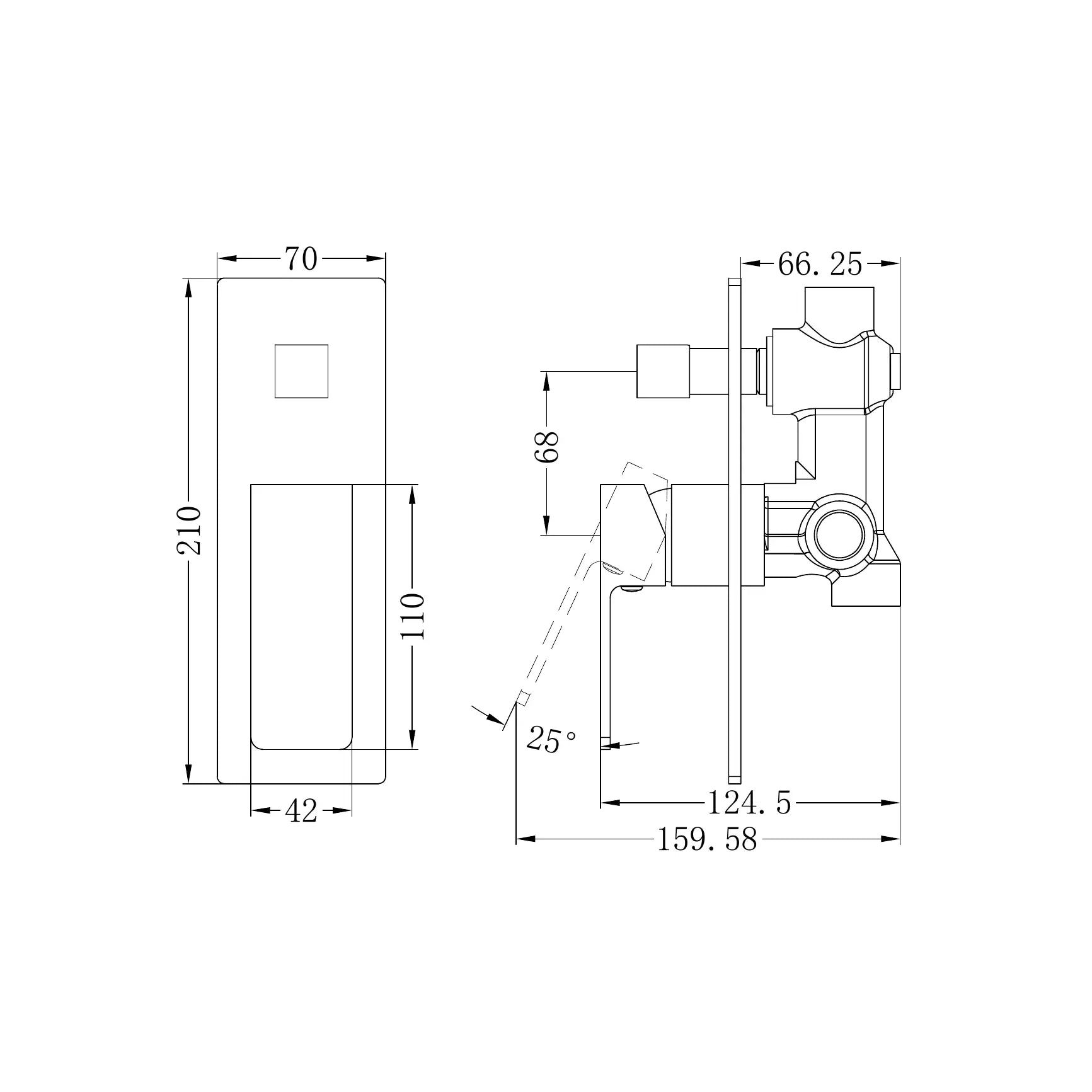 Nero Celia Shower Mixer Diverter NR301509aCH