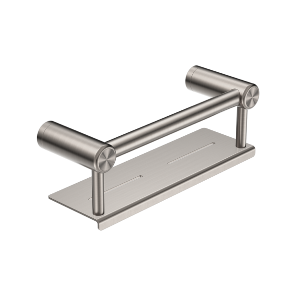 Nero Mecca Care 25mm Grab Rail with Shelf 300mm NRCR2512C