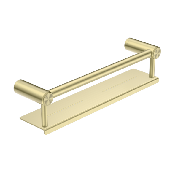 Nero Mecca Care 25mm Grab Rail with Shelf 450mm NRCR2518C