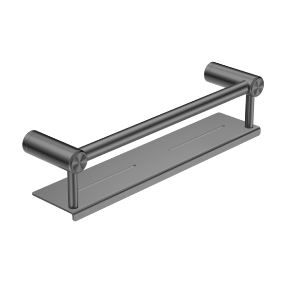 Nero Mecca Care 25mm Grab Rail with Shelf 450mm NRCR2518C