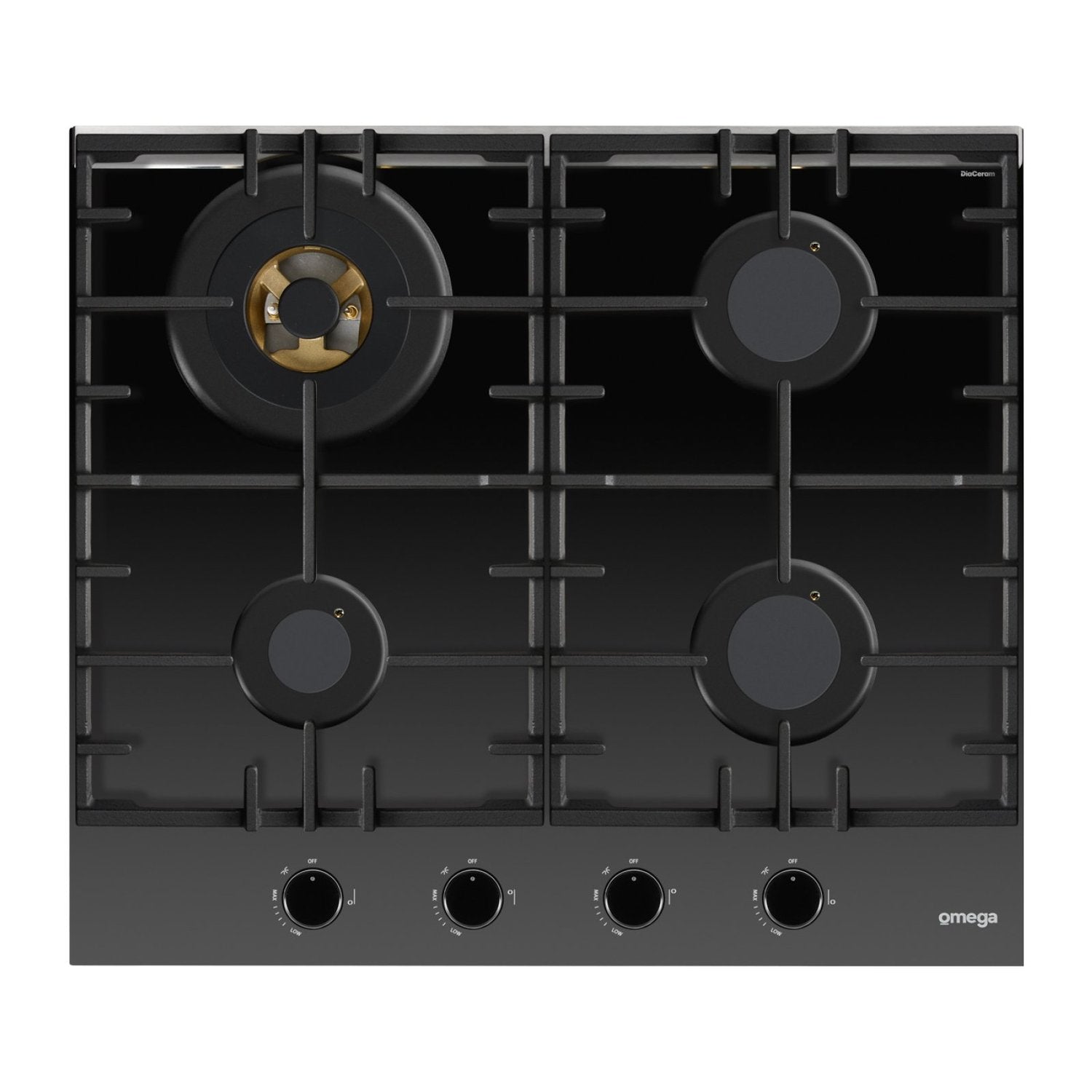Omega 60cm Gas on Ceramic Glass Cooktop OCGG604WB