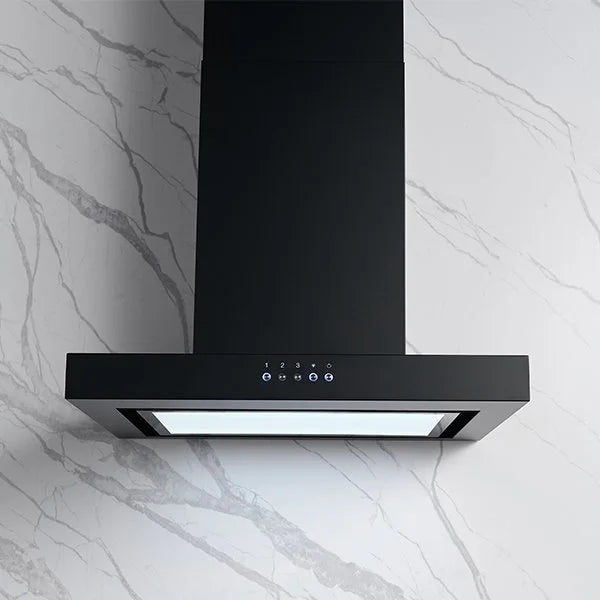 Omega 60cm Canopy Rangehood Black ORC60MB