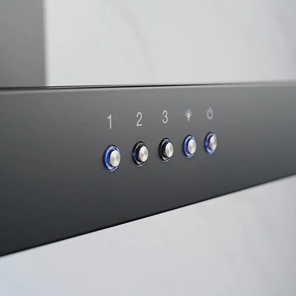 Omega 60cm Canopy Rangehood Black ORC60MB