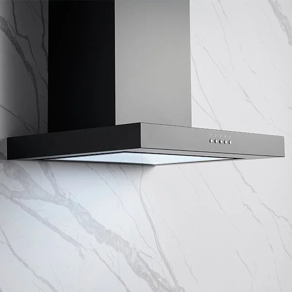 Omega 60cm Canopy Rangehood Black ORC60MB