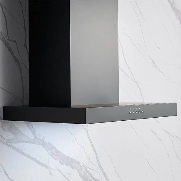 Omega 60cm Canopy Rangehood Black ORC60MB