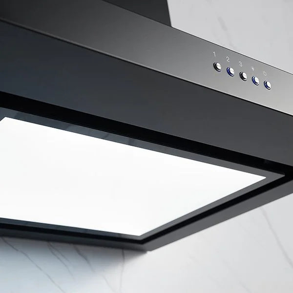 Omega 60cm Canopy Rangehood Black ORC60MB