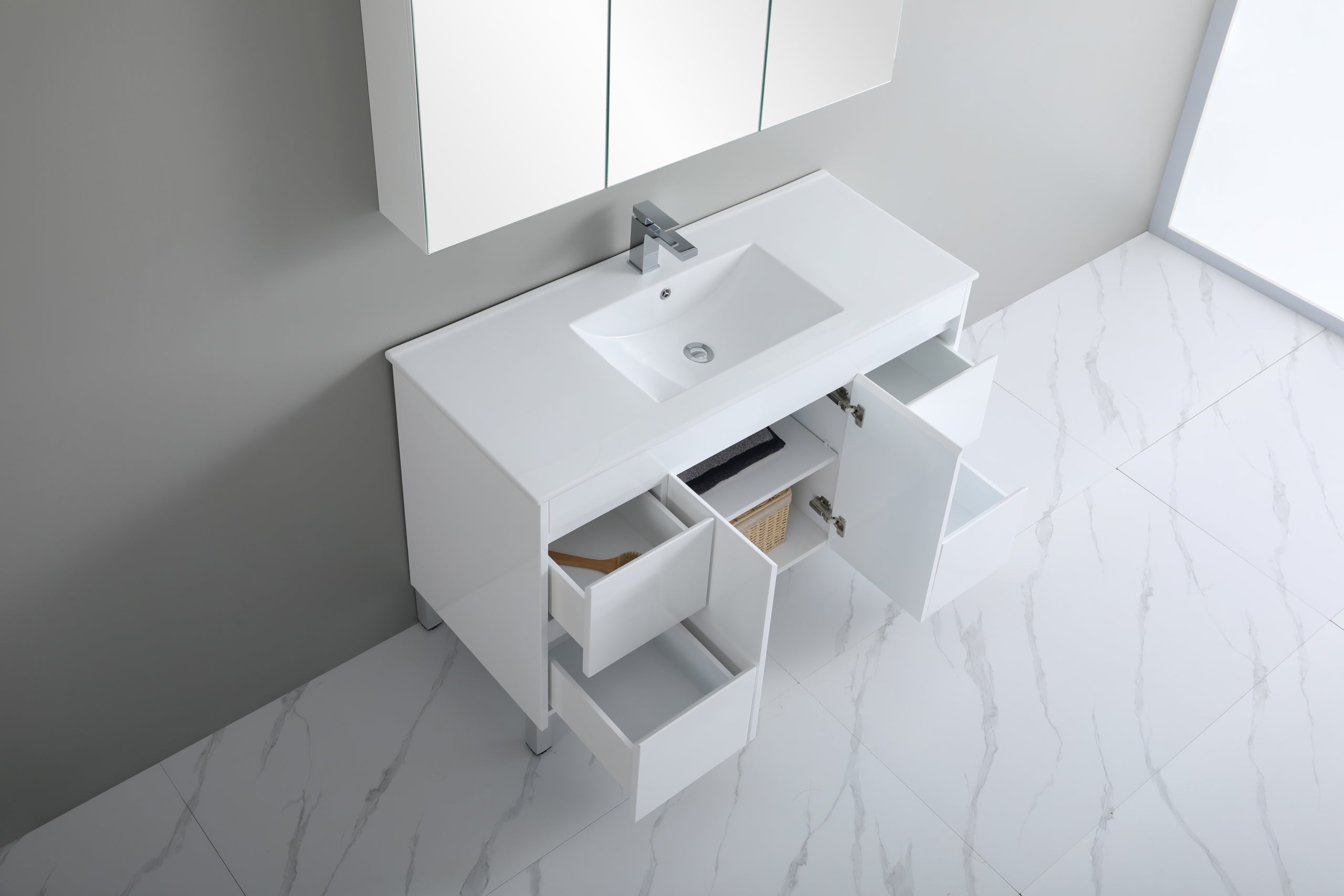 Polar 1200mm PVC Freestanding Vanity