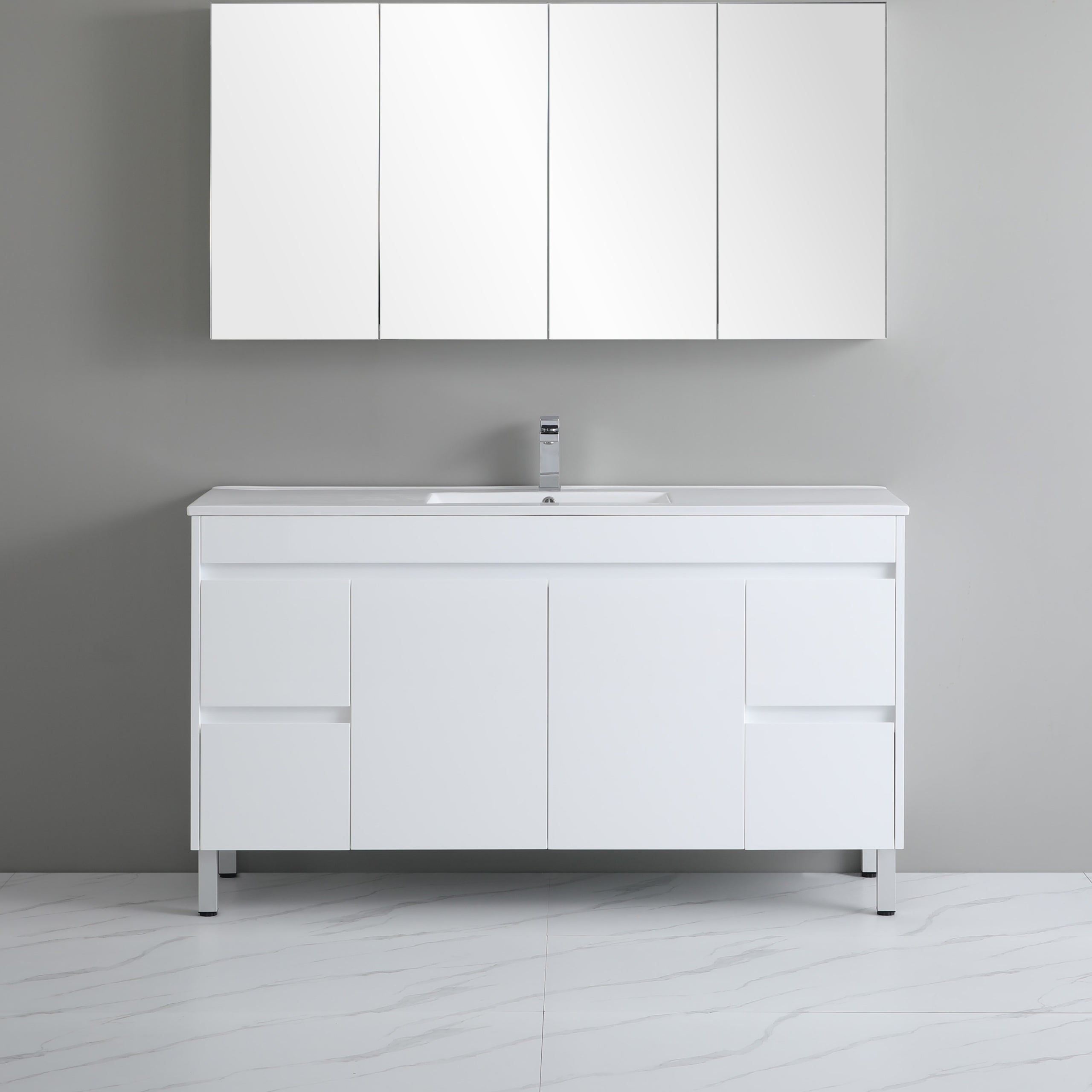 Polar 1500mm PVC Freestanding Vanity