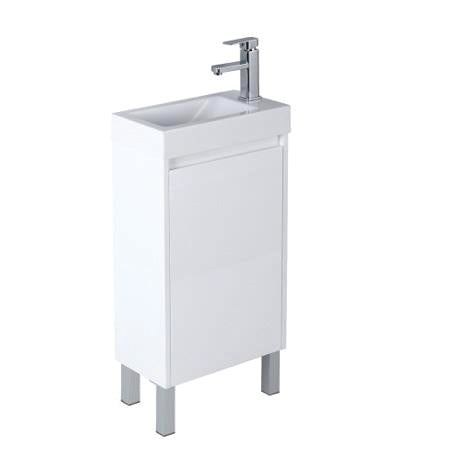 Polar PVC Mini Freestanding Vanity - Left Hinge