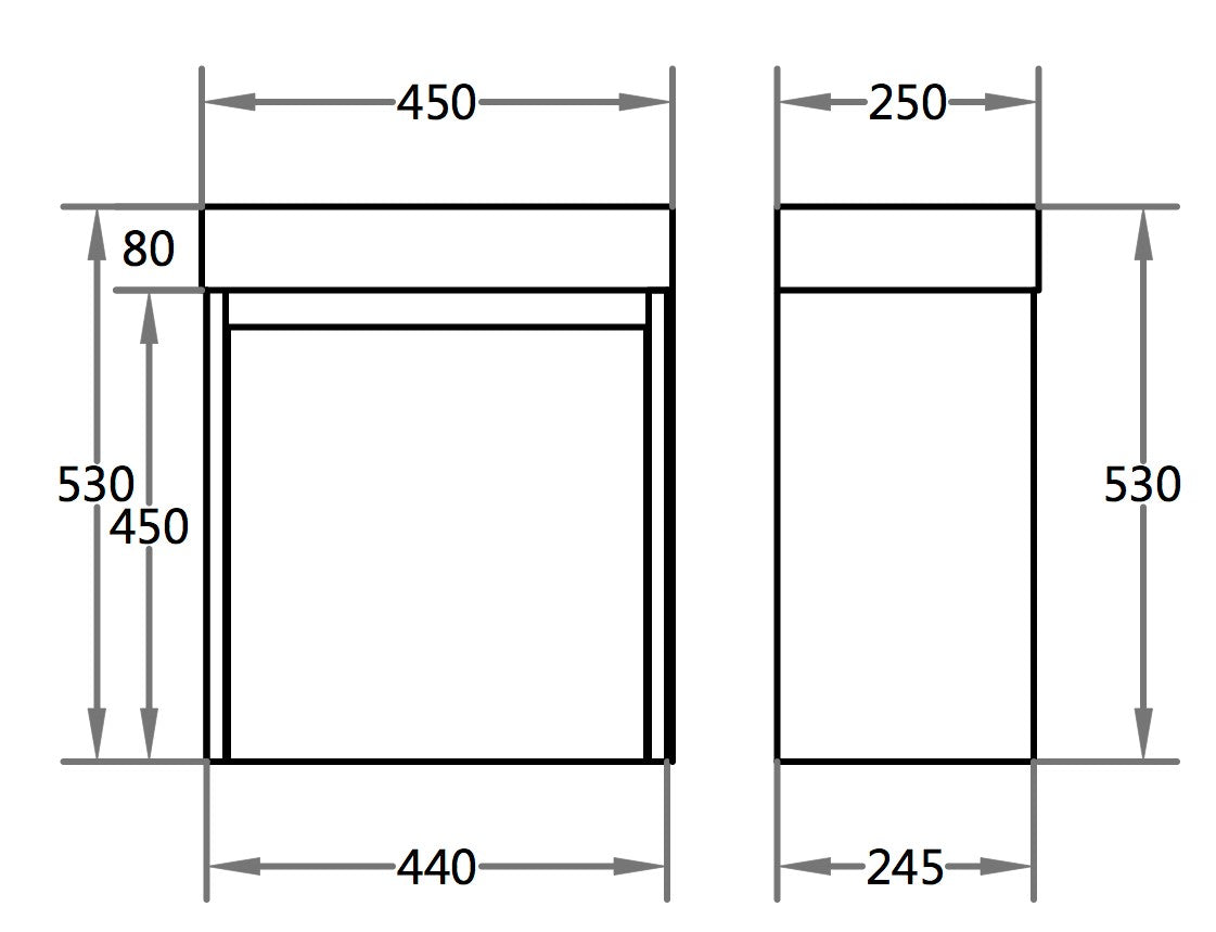 Polar PVC Mini Wall Hung Vanity