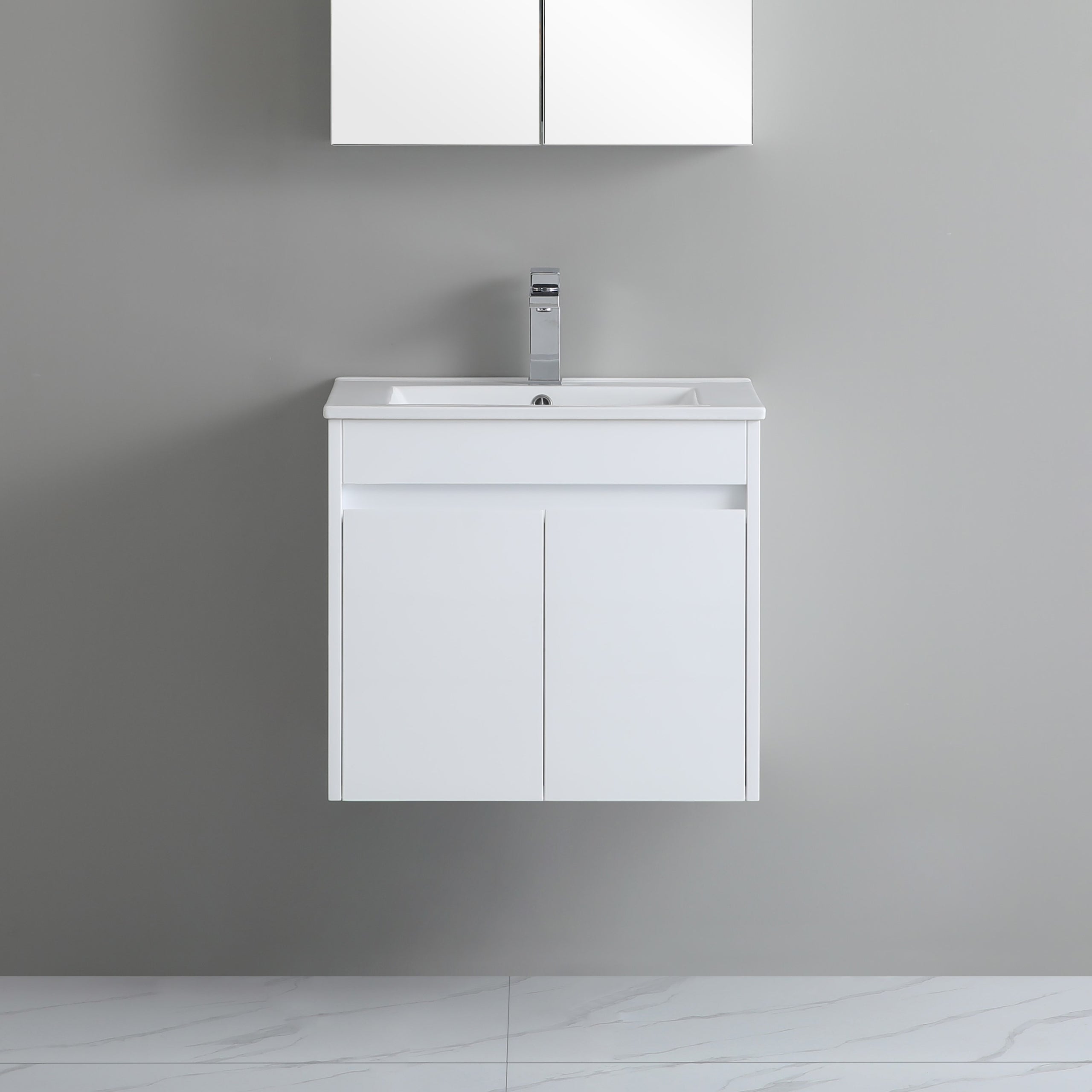 Polar 600mm PVC Slim Wall Hung Vanity