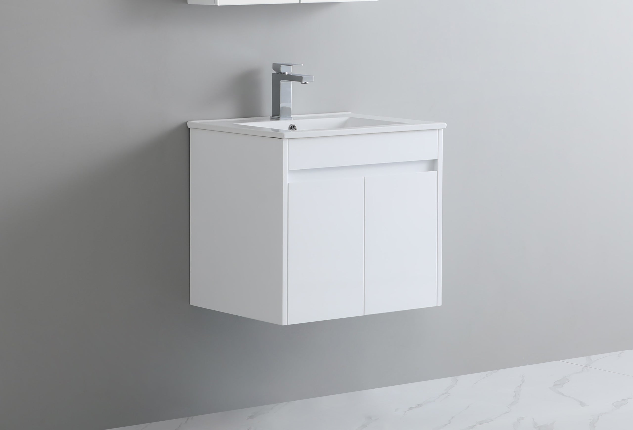 Polar 600mm PVC Slim Wall Hung Vanity