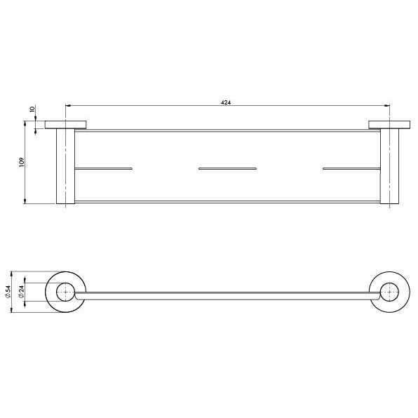 Phoenix Radii Metal Shower Shelf Round Plate Chrome RA886 CHR