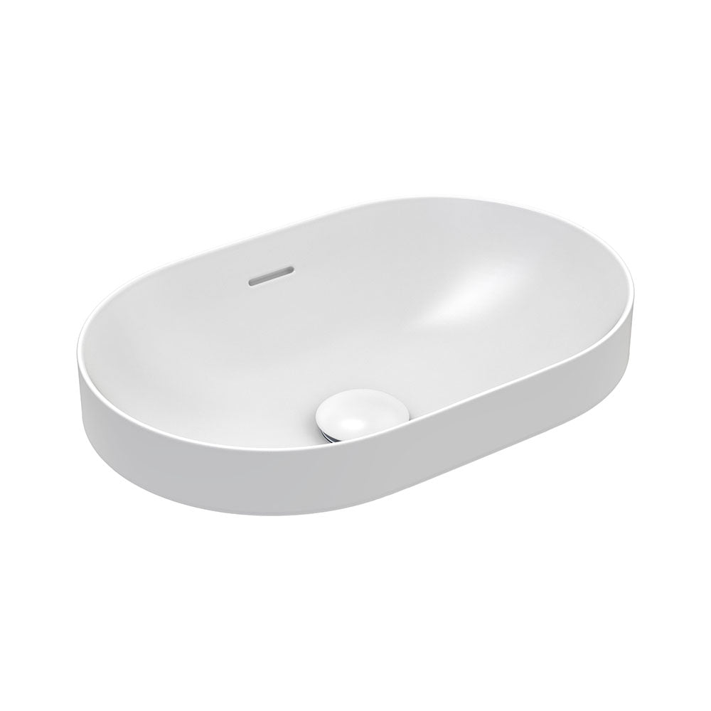 Fienza Aluca Pill Semi-Inset Counter Ceramic Basin RB530