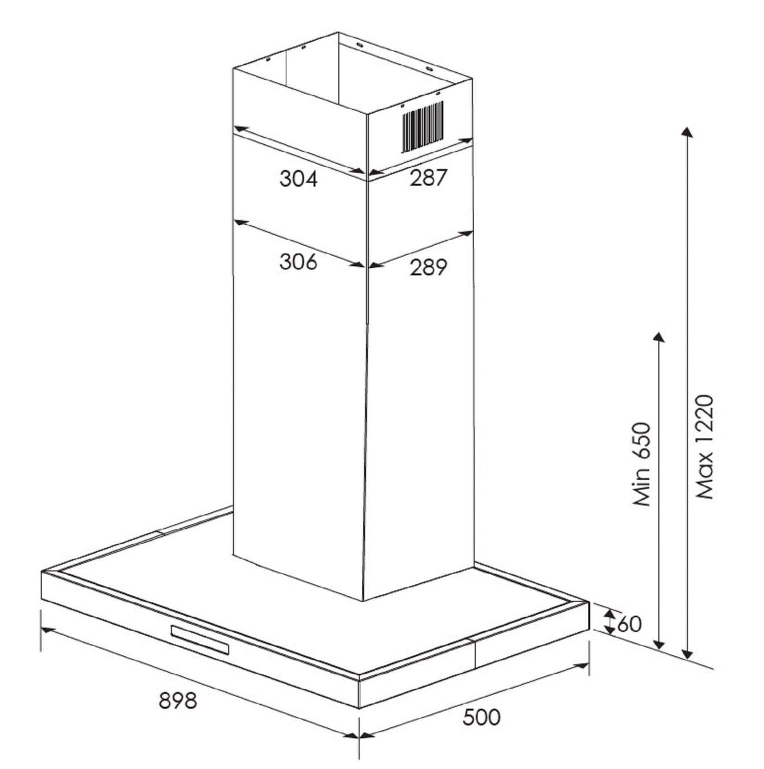 Kleenmaid 90cm Canopy Hood RHSC91