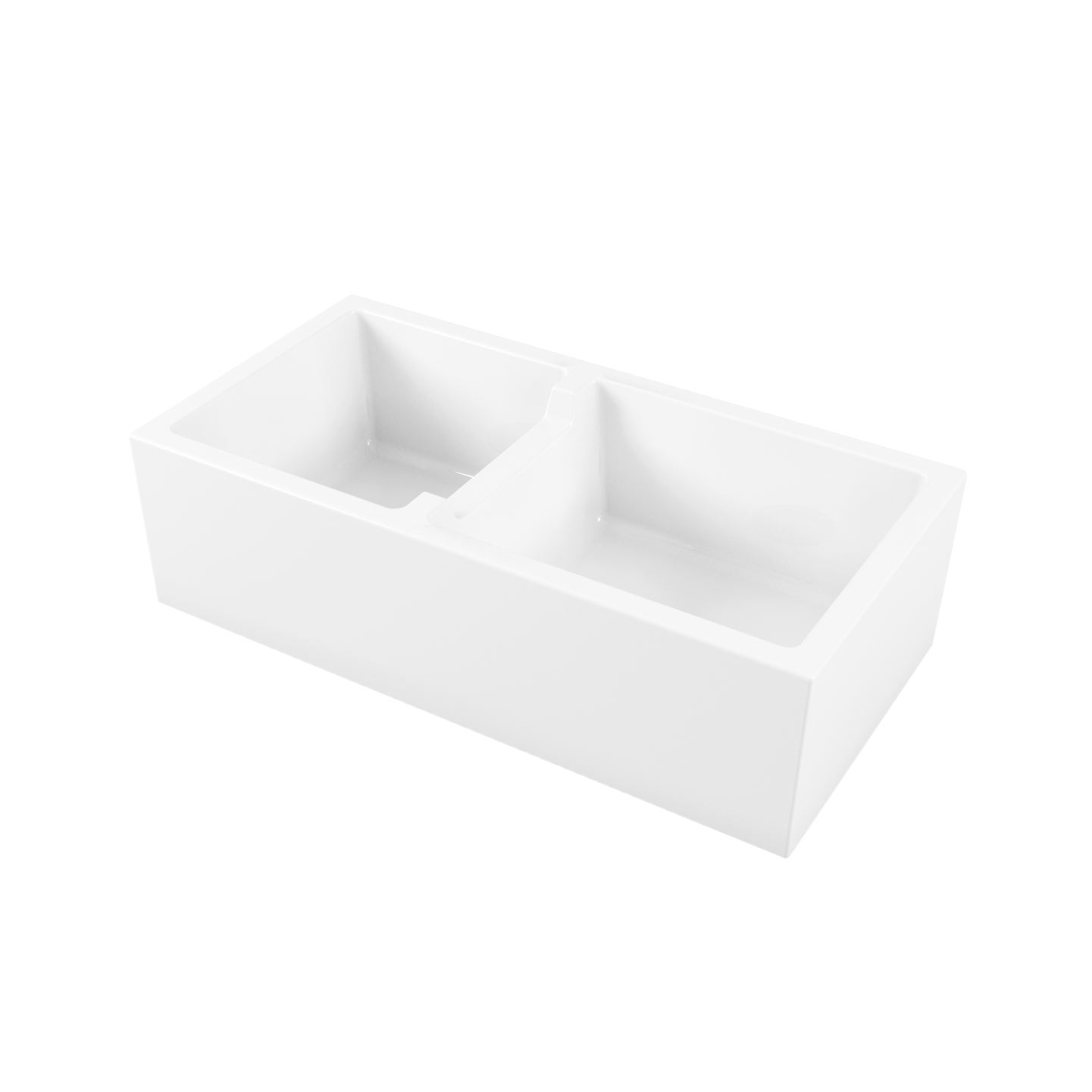 Oliveri Sicily Fireclay Farmhouse 1 & 3/4 Bowl Sink SC-WH1984