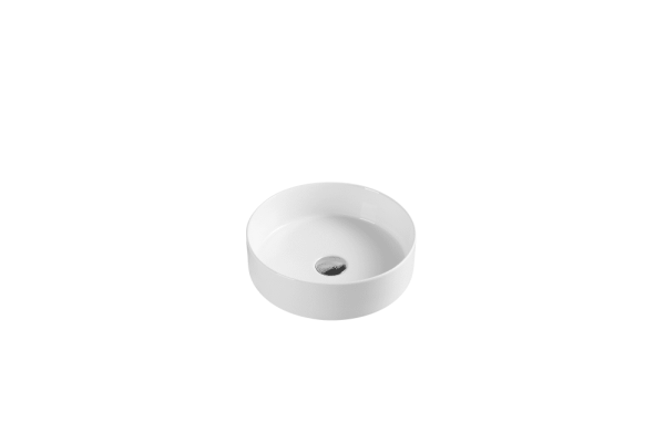 Mercio Spin 35 Above Counter Ceramic Basin Gloss White SPIN-35