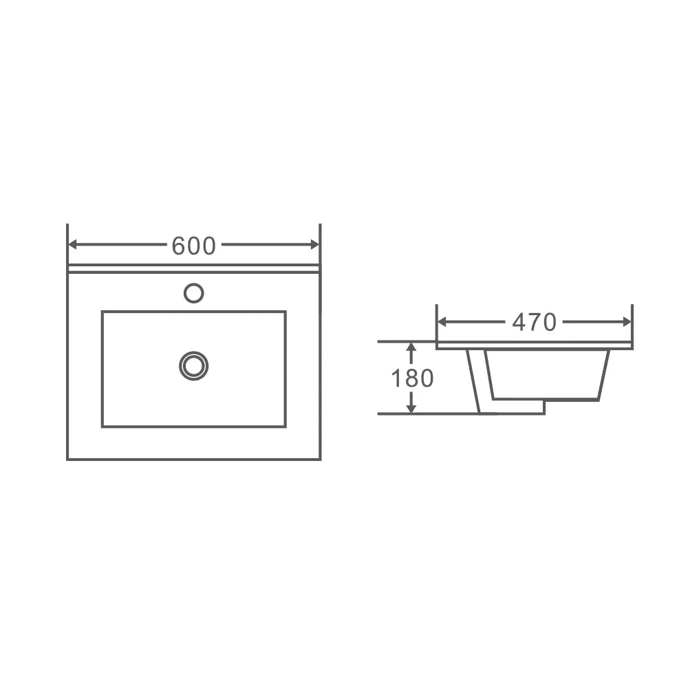 Mercio Bella 600mm Floor Standing Vanity
