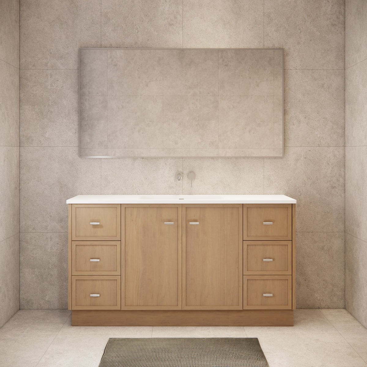 ABS 1500mm Tofino Coastal Oak Shaker Single Bowl Vanity