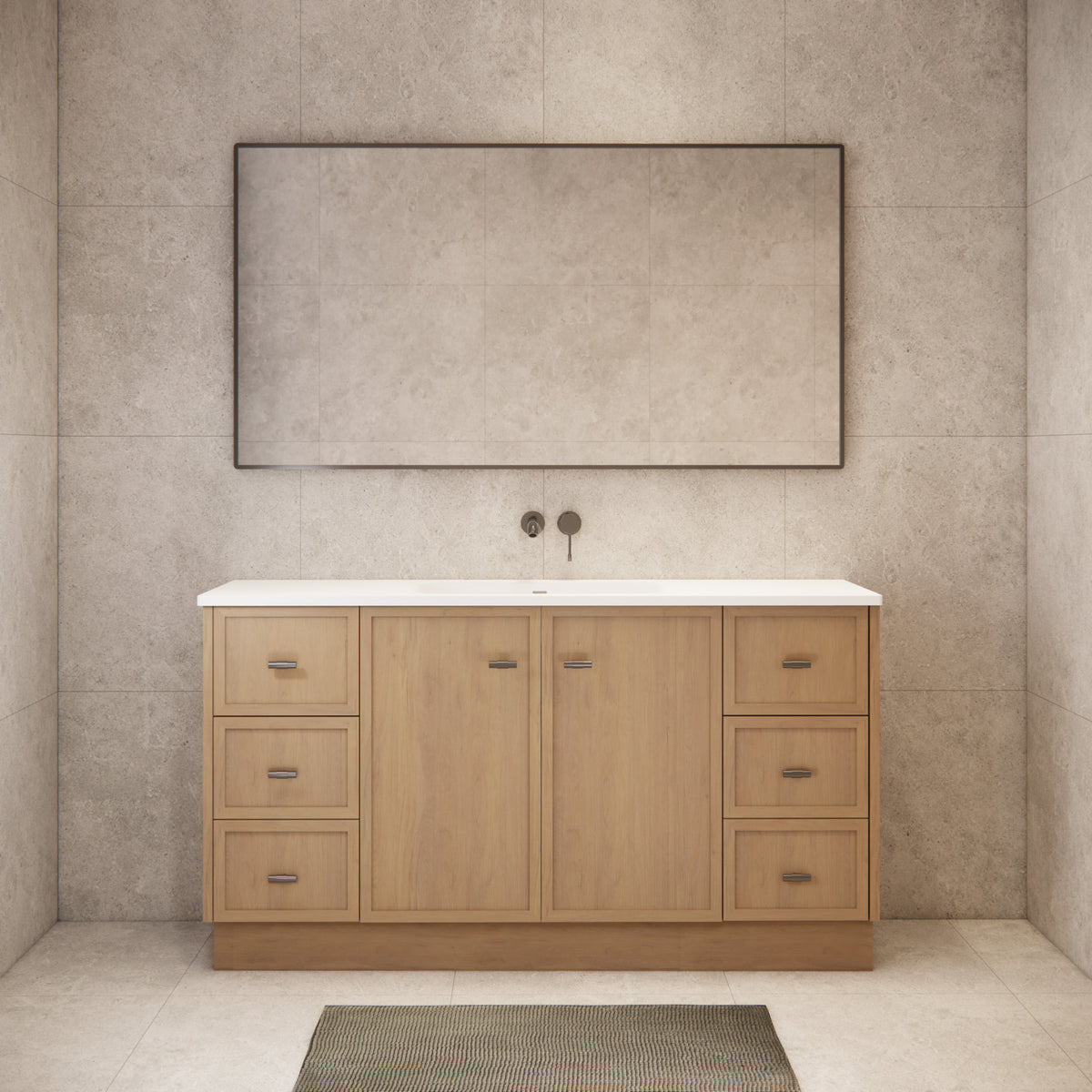 ABS 1500mm Tofino Coastal Oak Shaker Single Bowl Vanity