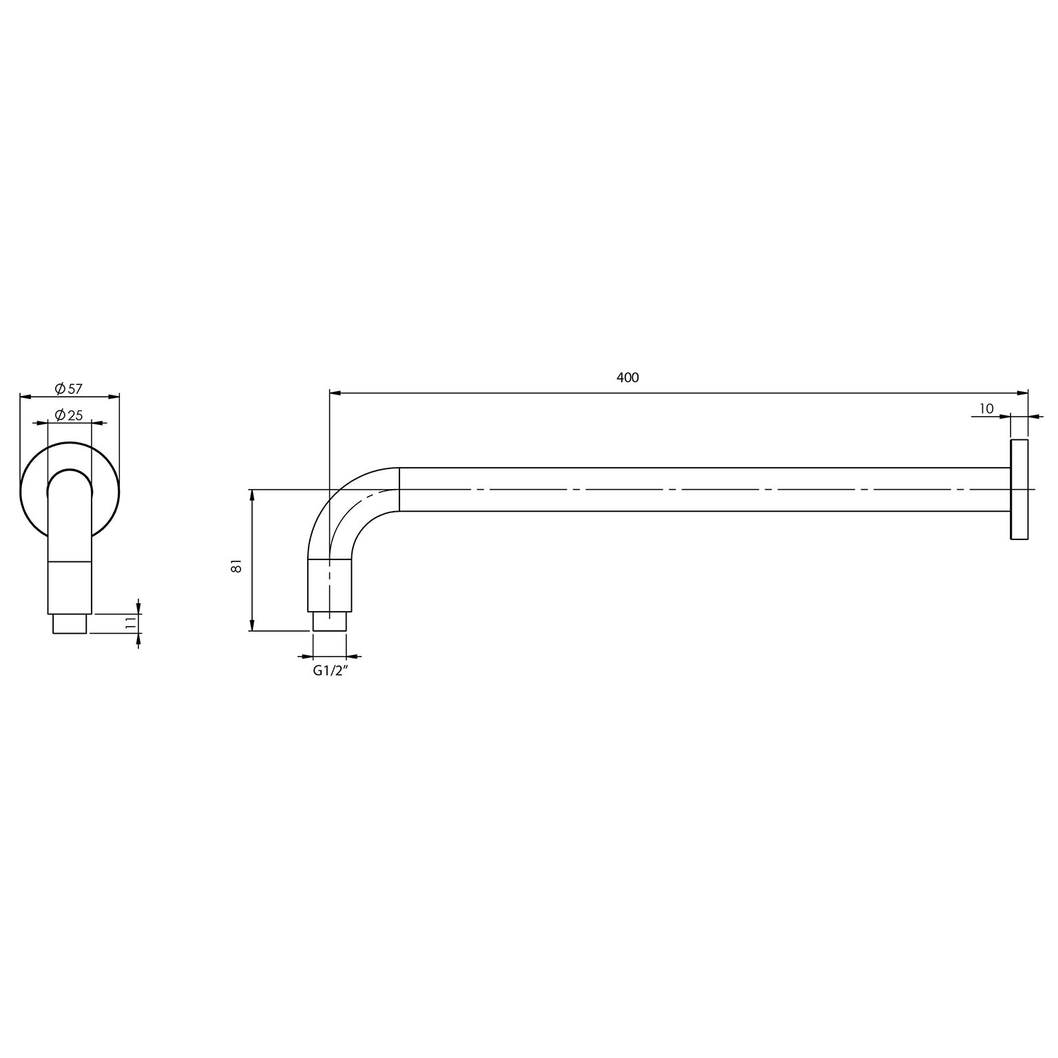 Phoenix Vivid 400mm Wall Arm V6000