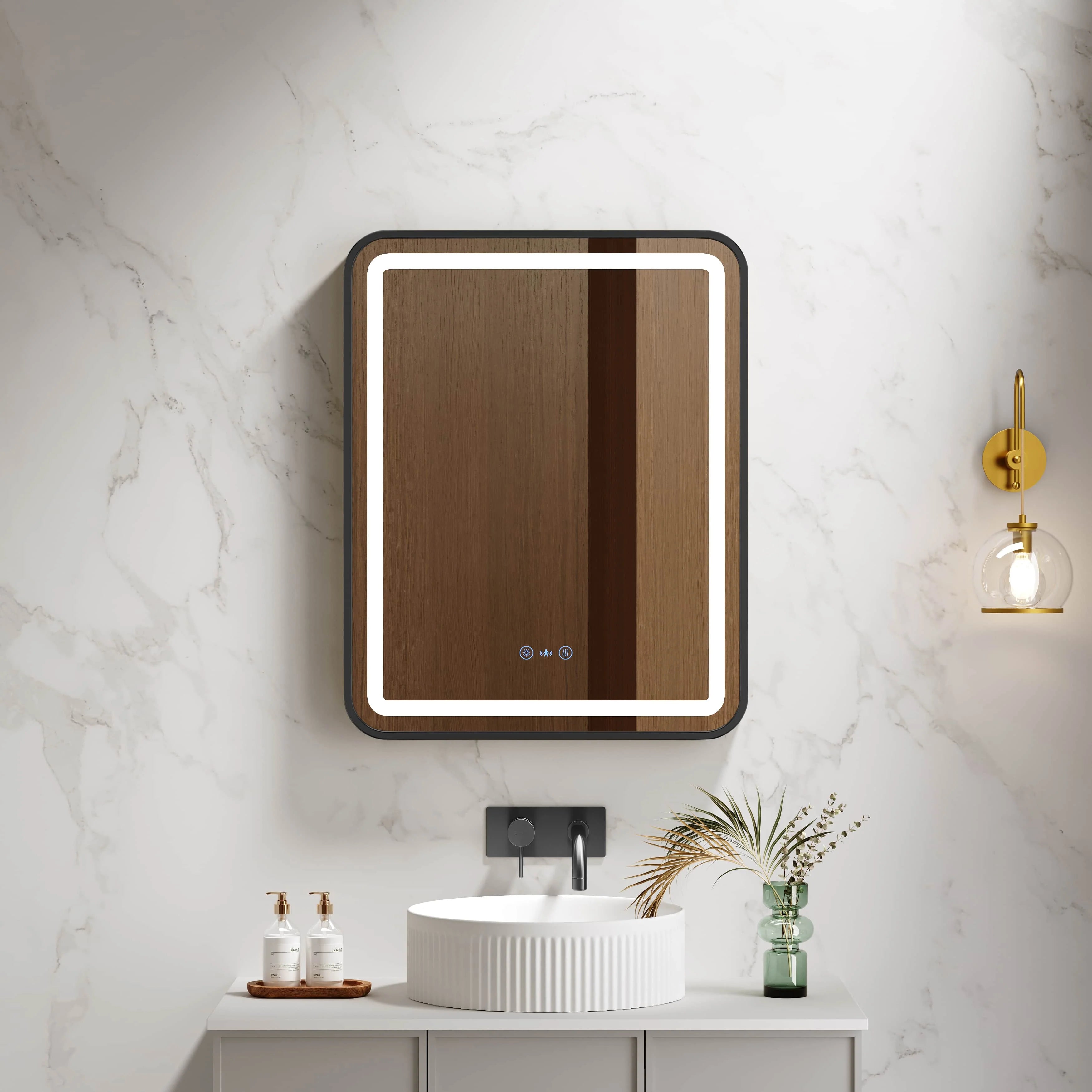 Mercio Venus 600 x 750mm Framed LED Mirror