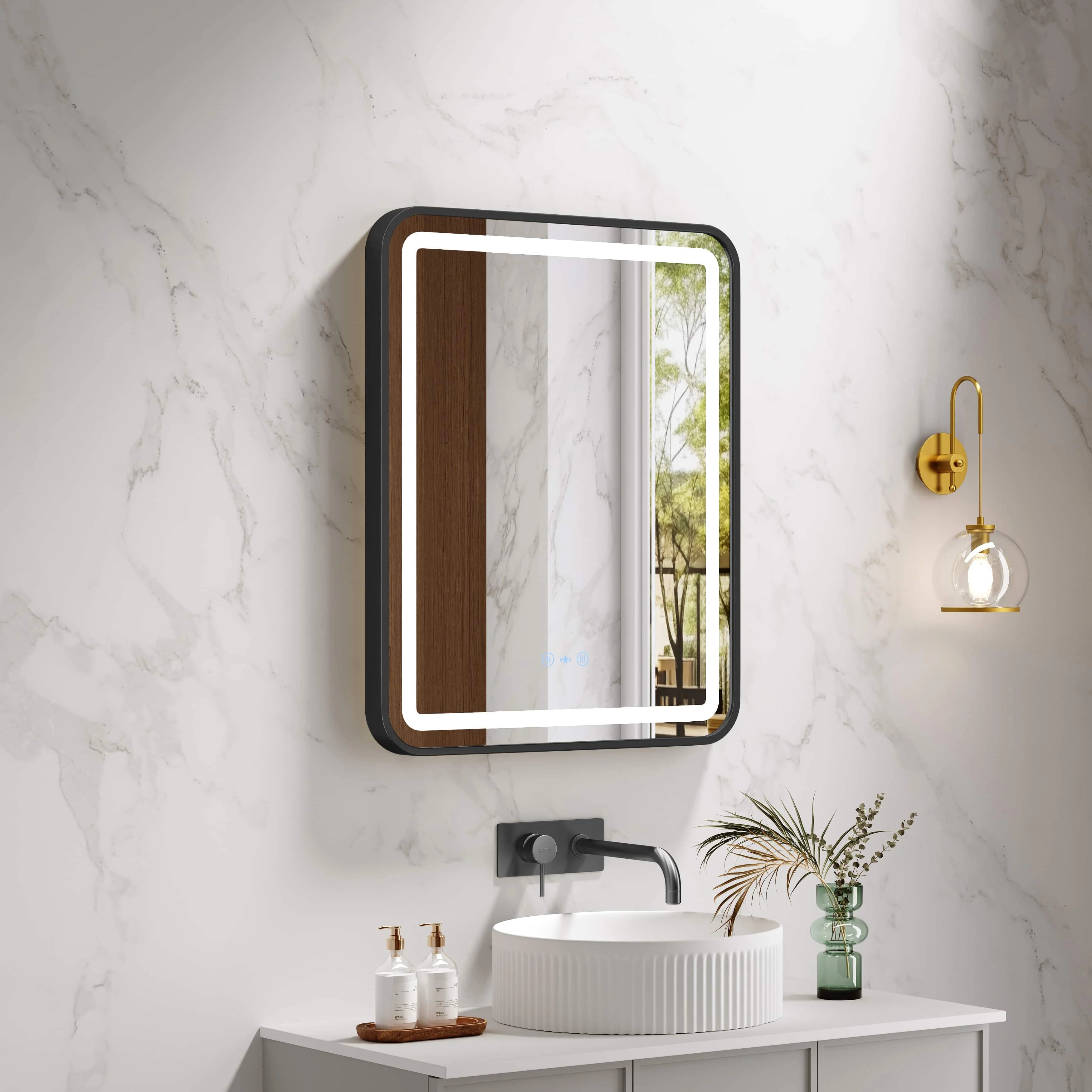 Mercio Venus 600 x 750mm Framed LED Mirror