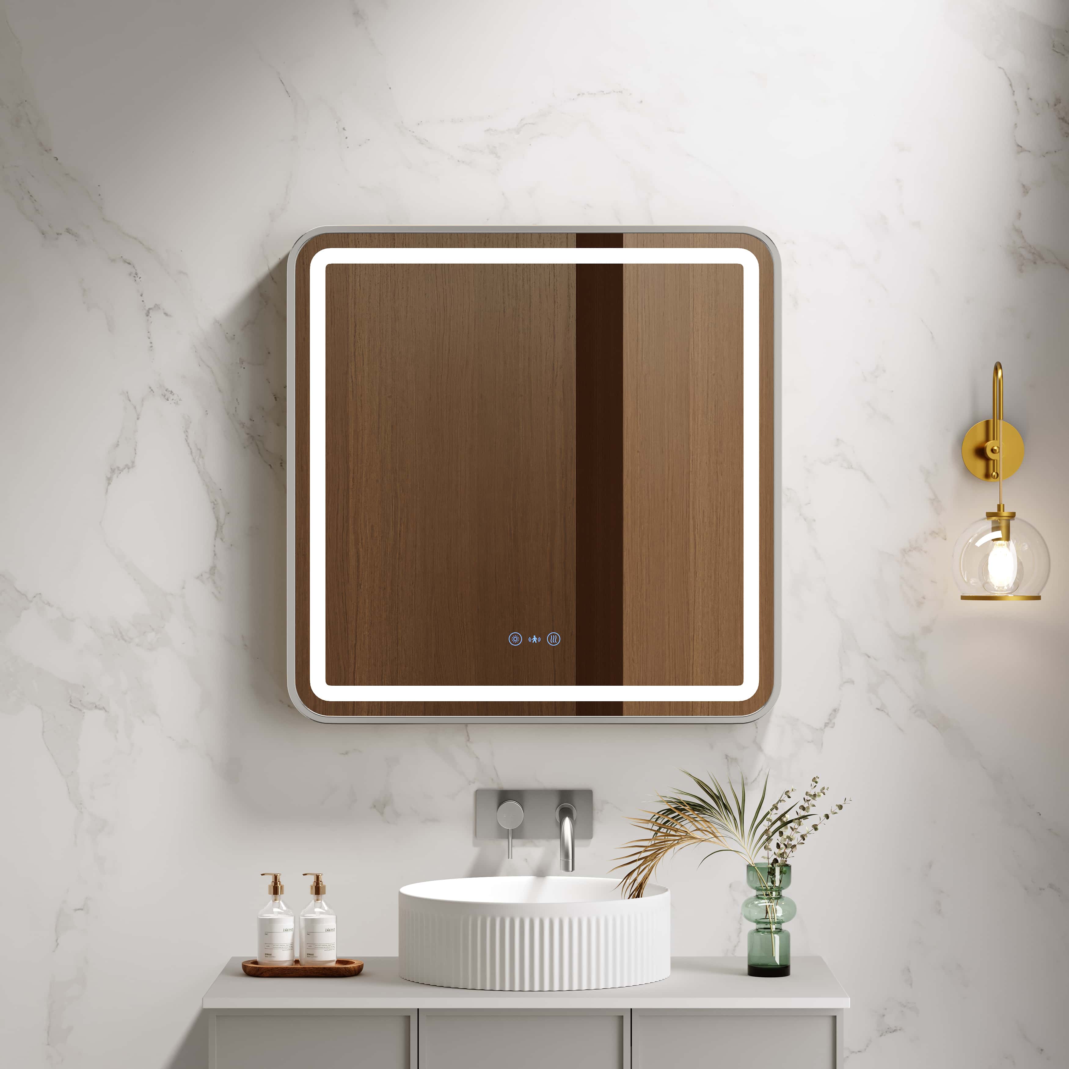 Mercio Venus 750 x 900mm Framed LED Mirror