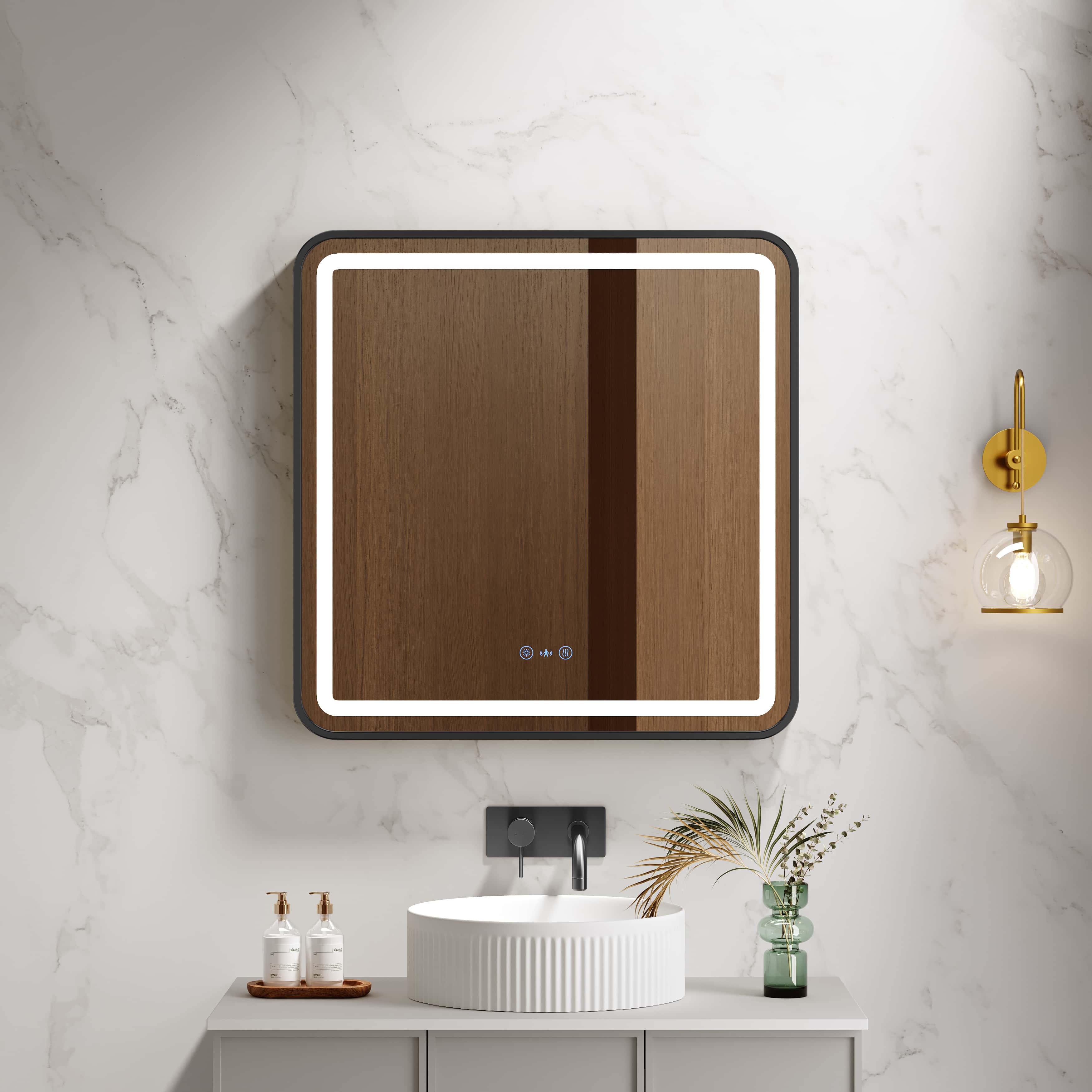 Mercio Venus 750 x 900mm Framed LED Mirror