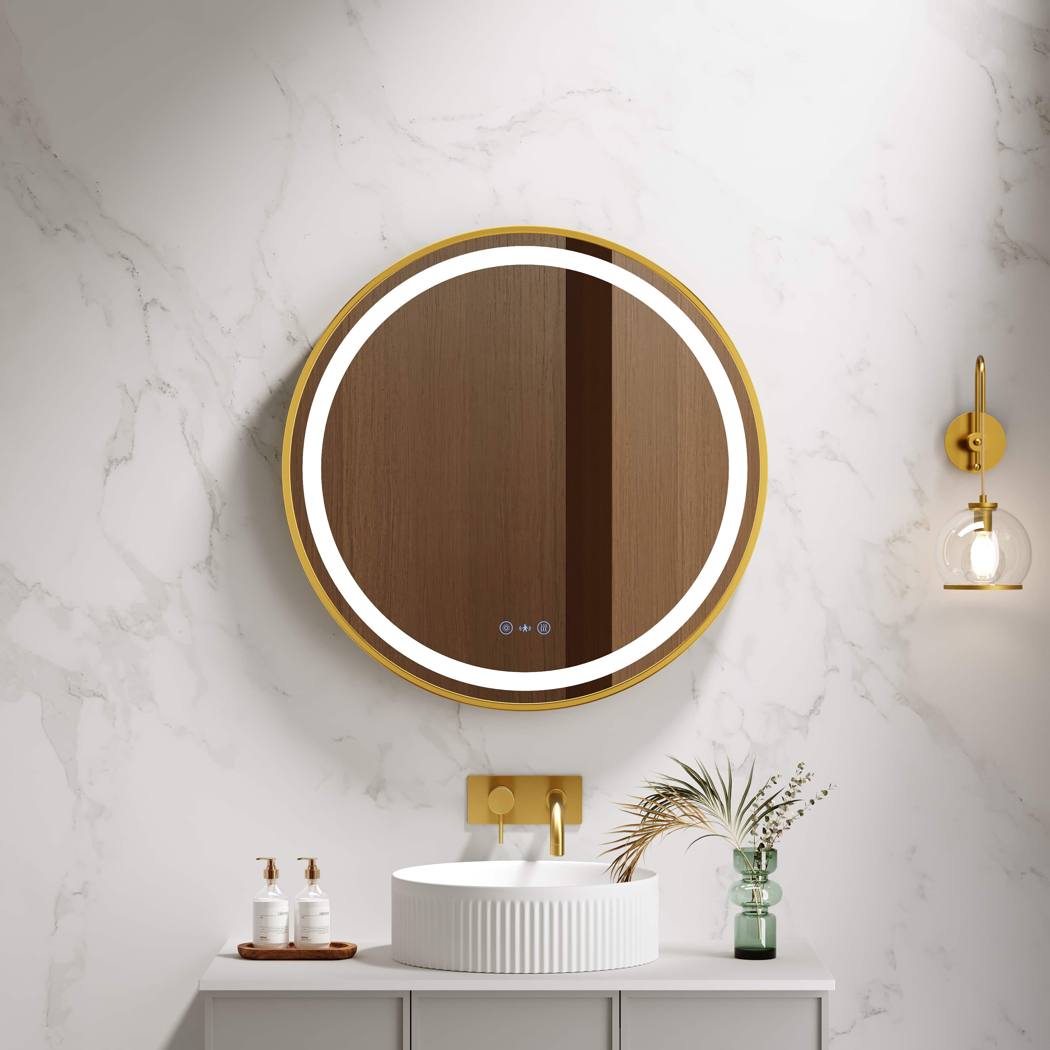 Mercio Venus 900mm Round Framed LED Mirror