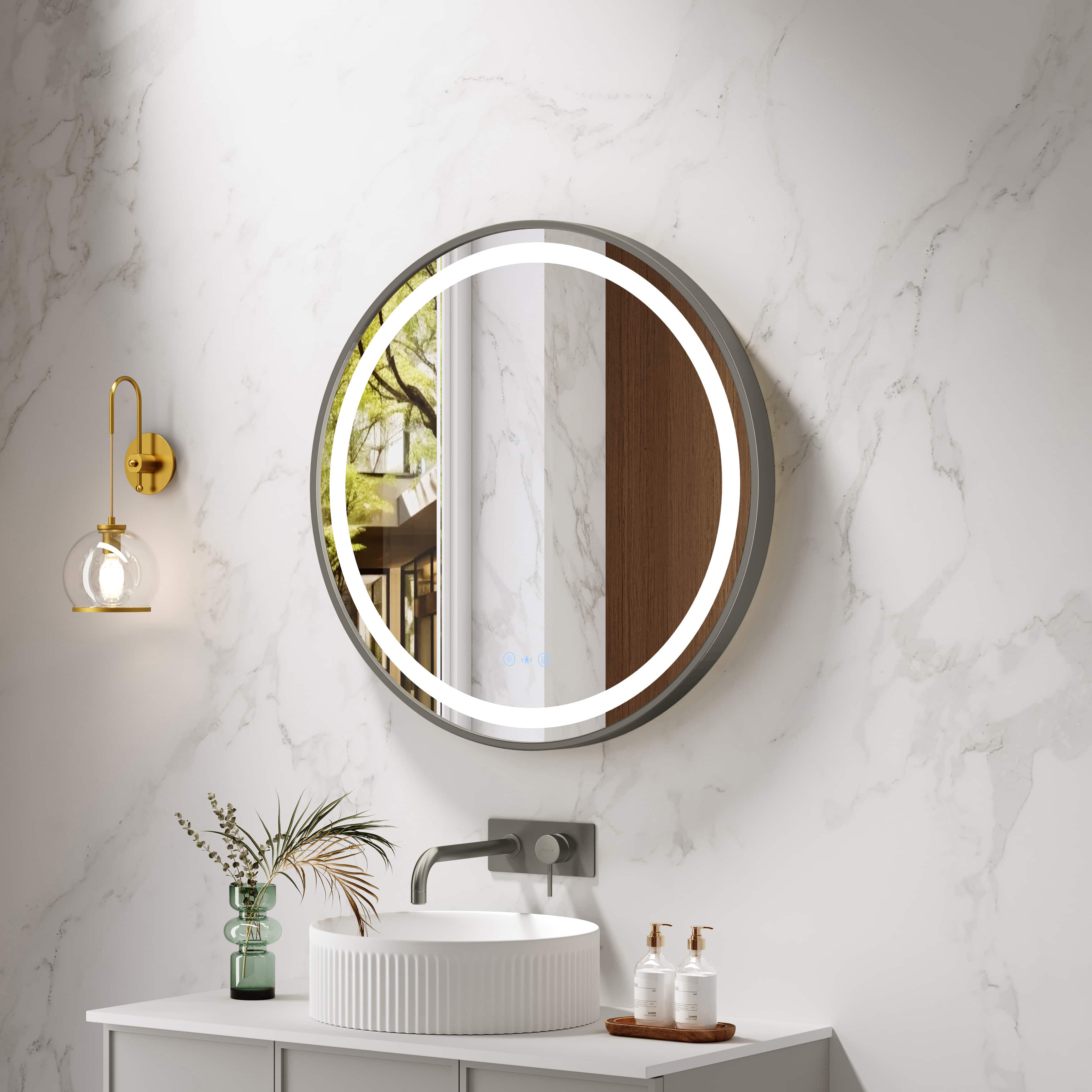 Mercio Venus 900mm Round Framed LED Mirror