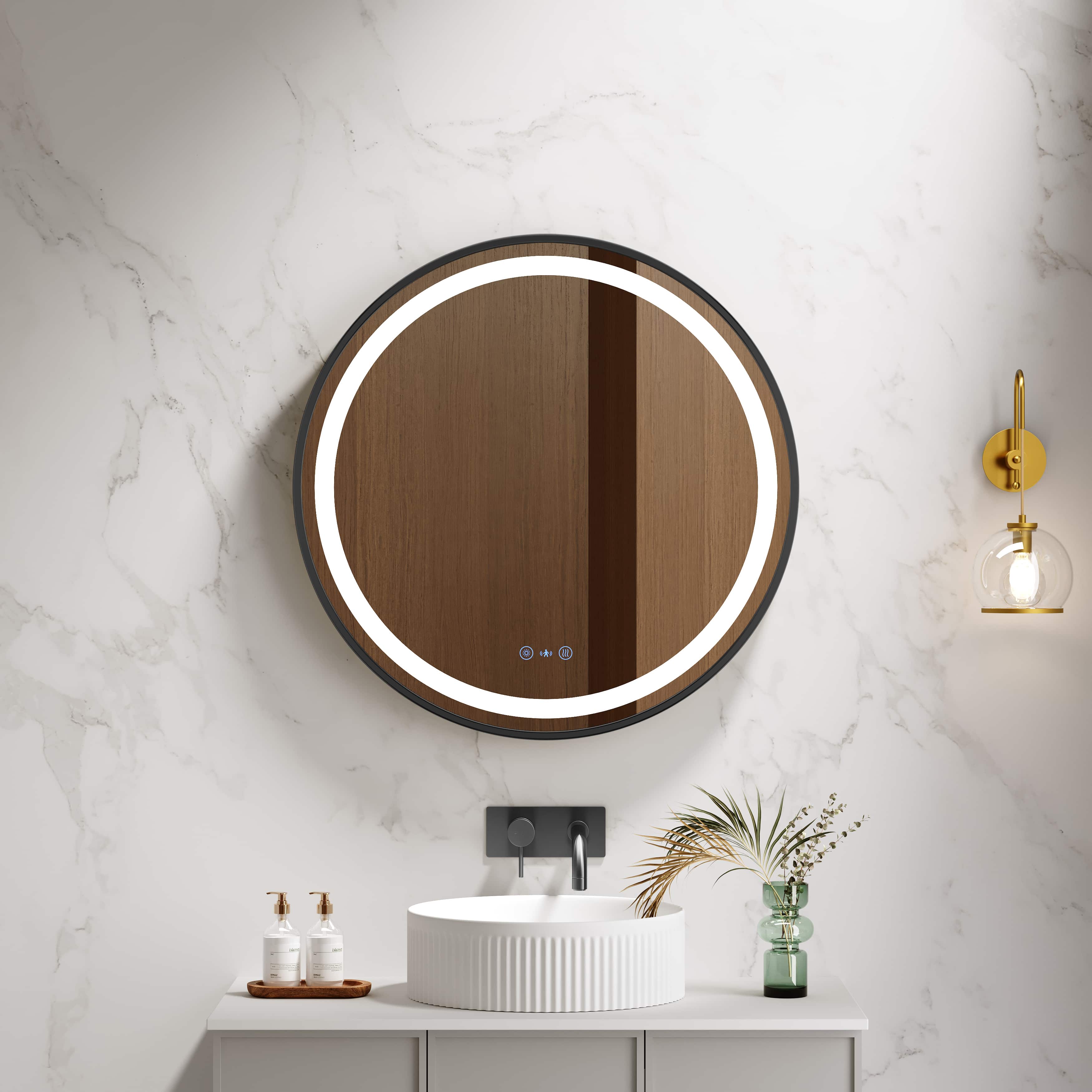 Mercio Venus 900mm Round Framed LED Mirror