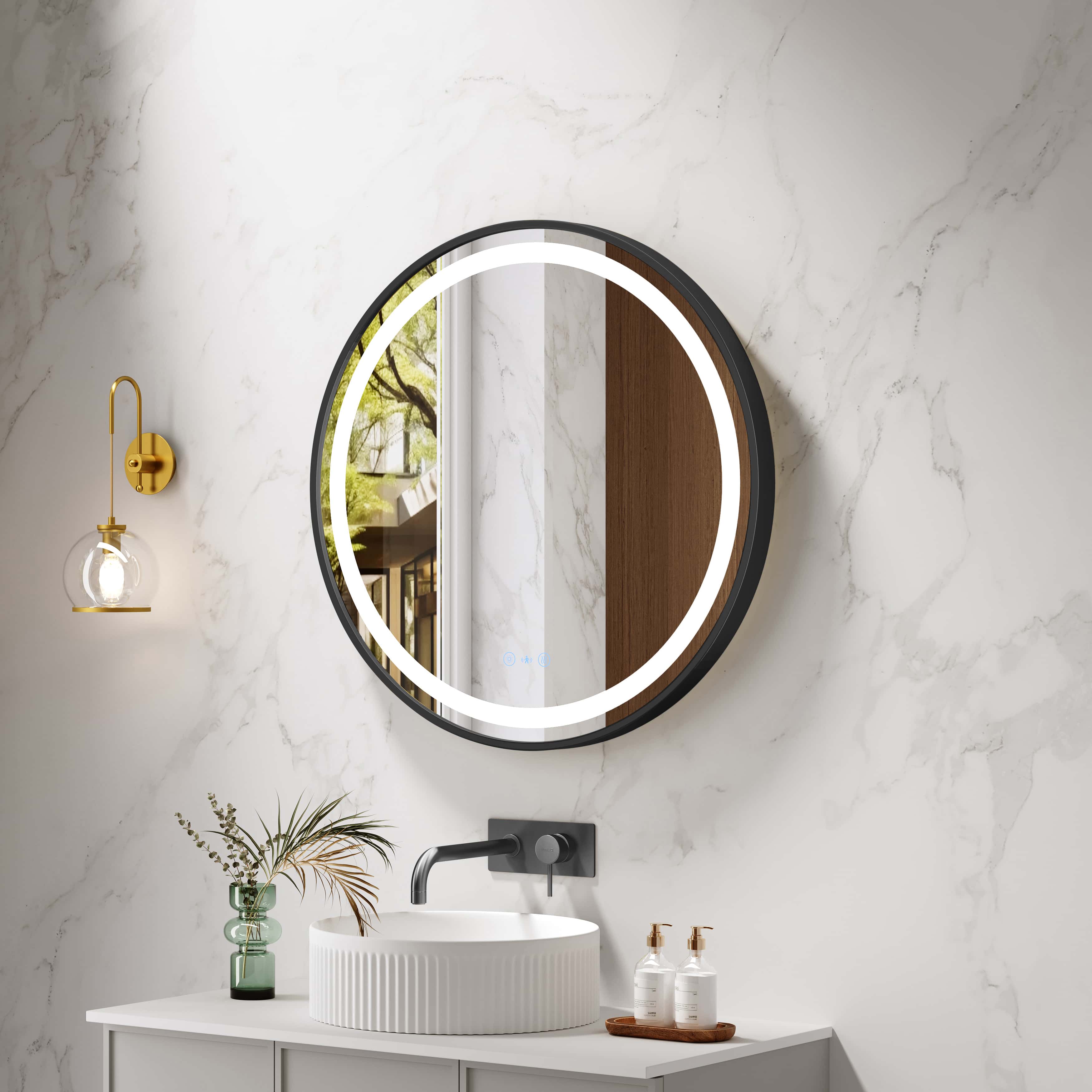 Mercio Venus 900mm Round Framed LED Mirror