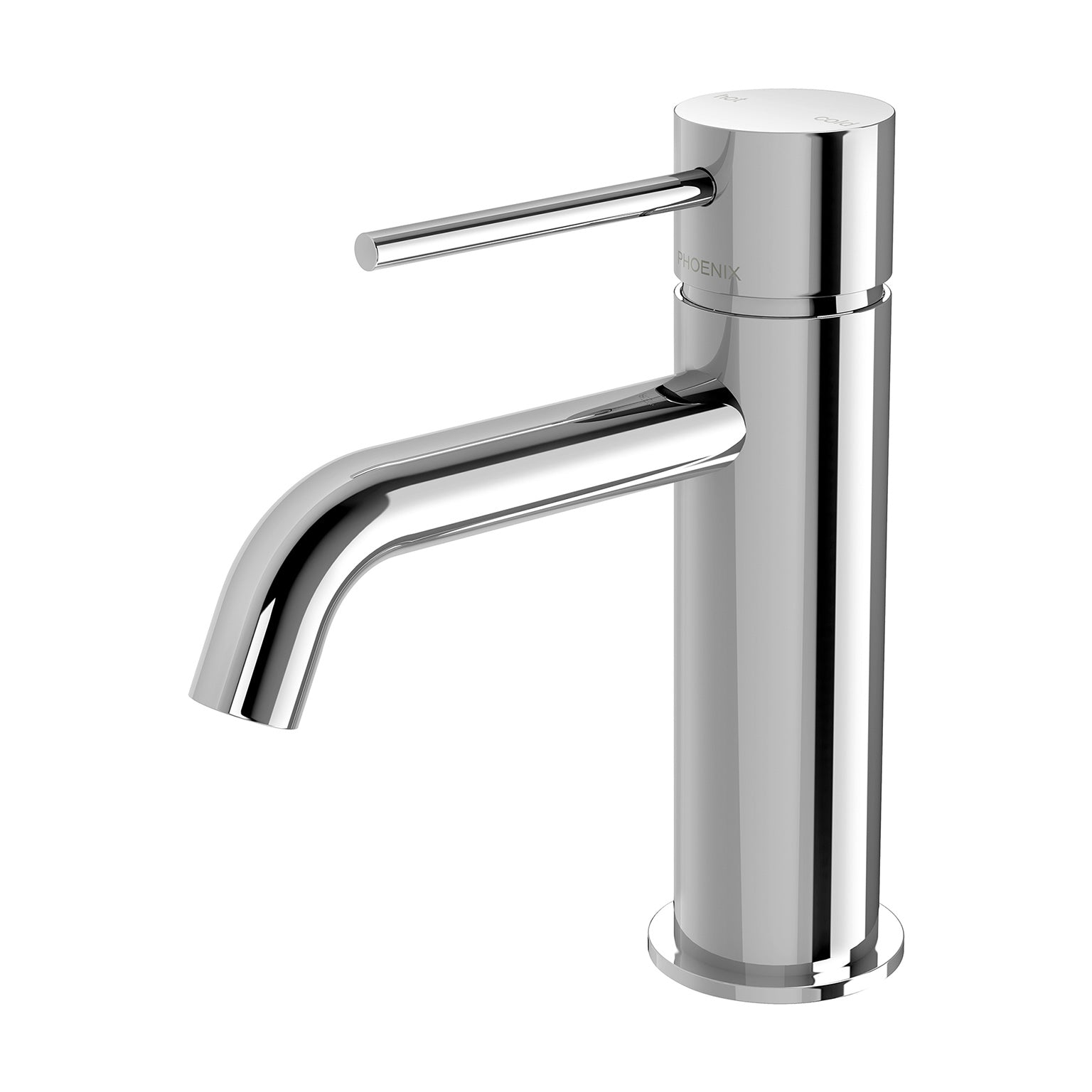 Phoenix Vivid Slimline Basin Mixer Curved Outlet VS7701