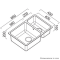 Abey Lago 1 and 1/3 Bowl Sink LG180