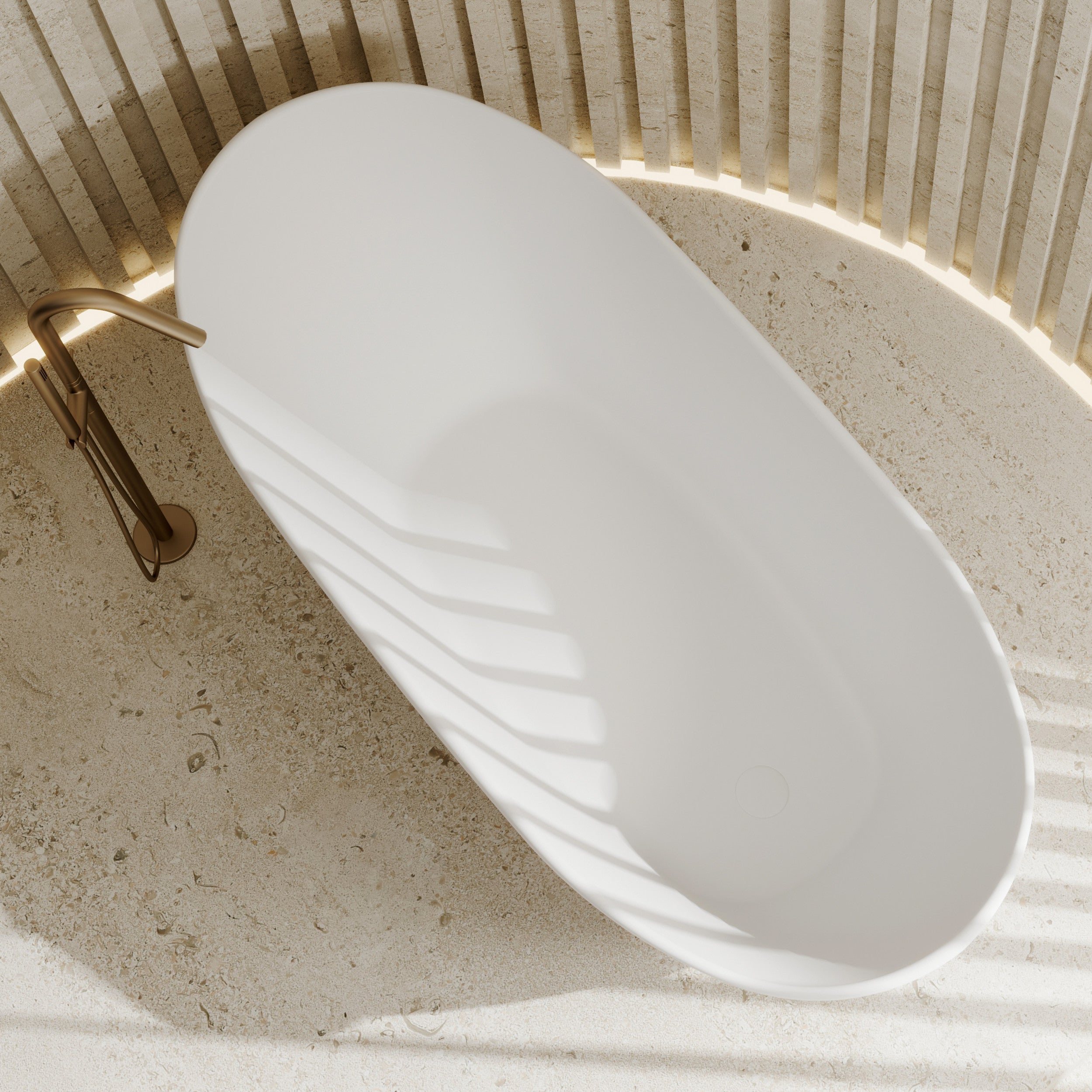 Cassa Design Vita High Rise 1500mm Freestanding Bath Matte White BT-VI1500M