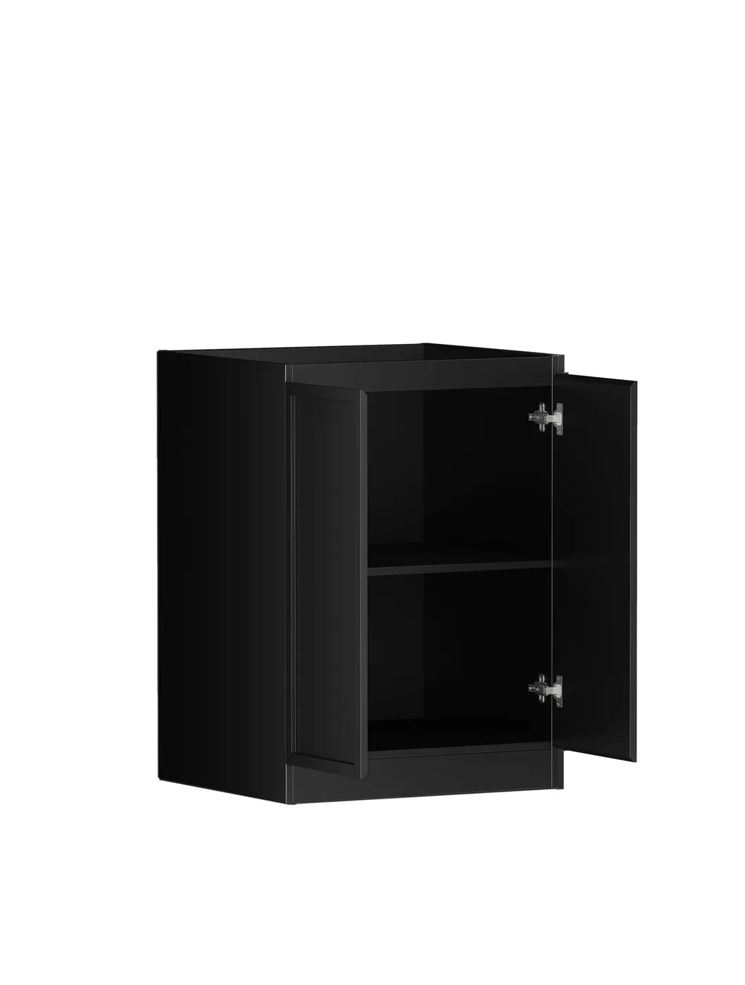 Otti Hampshire Black Base Laundry Cabinet with Stone Top & Sink 1300 x 600 x 900