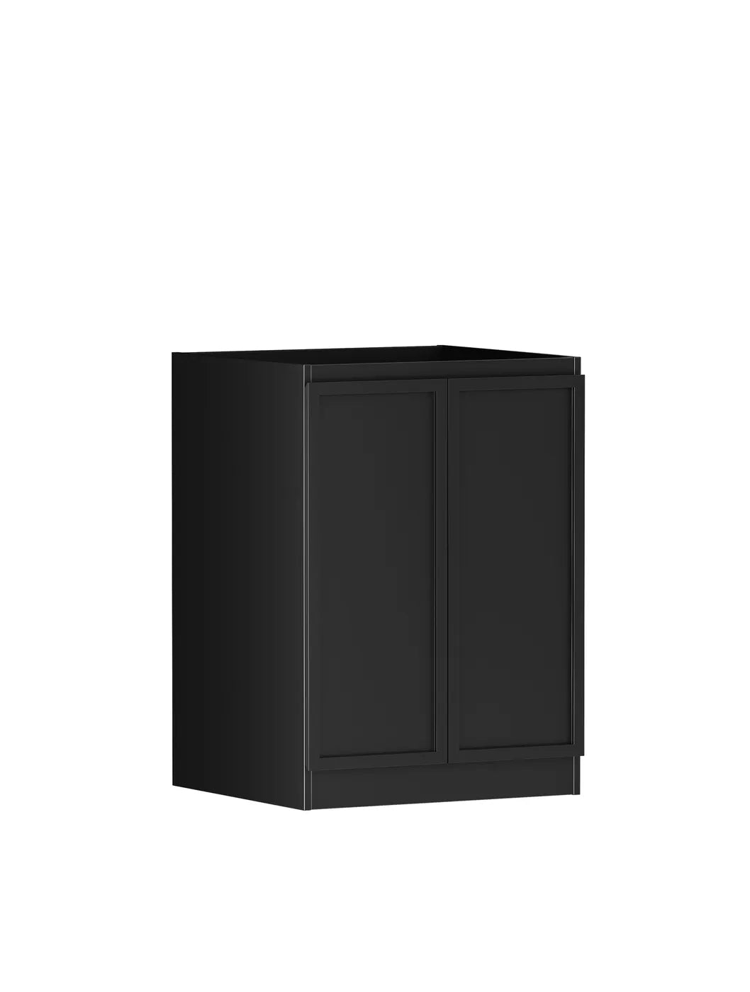 Otti Hampshire Black Base Laundry Cabinet with Stone Top & Sink 1300 x 600 x 900