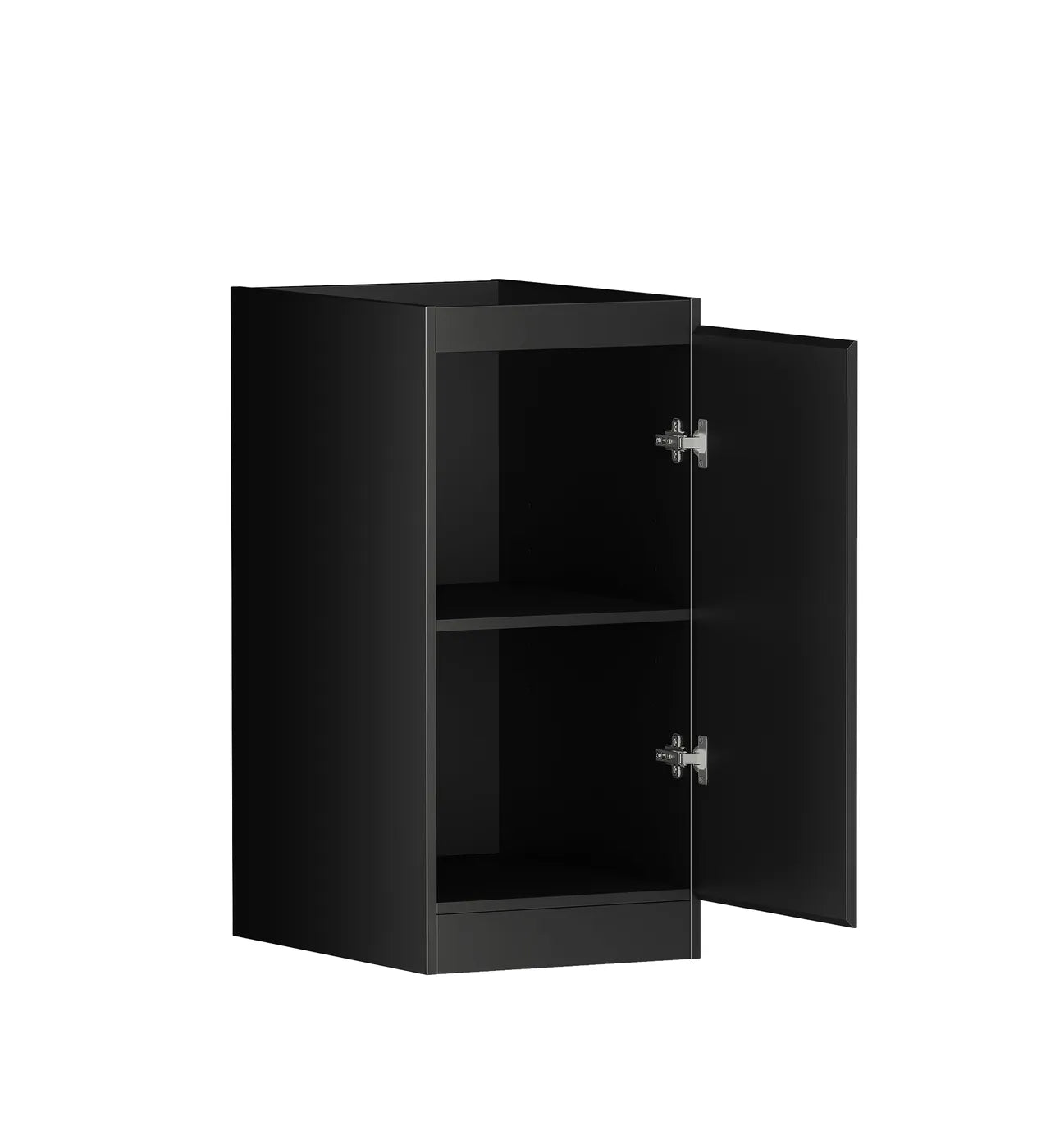 Otti Hampshire Black Base Laundry Cabinet with Stone Top & Sink 1060 x 600 x 900