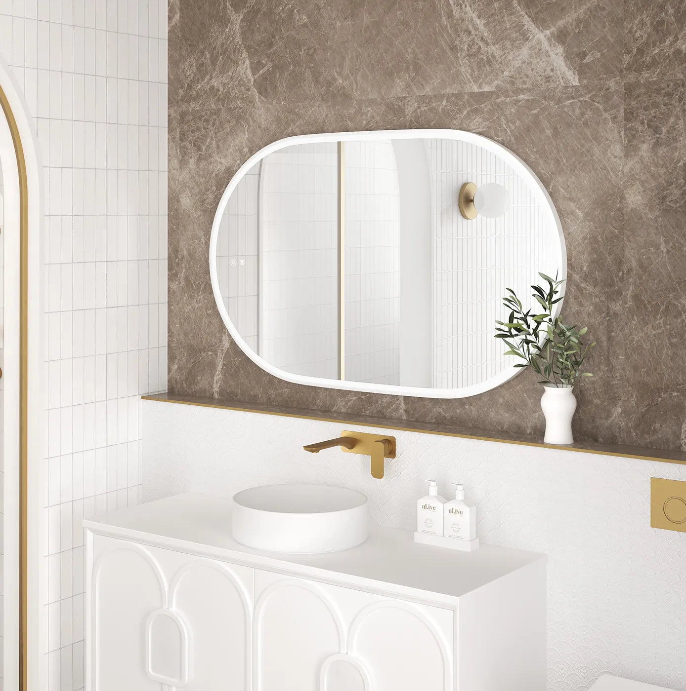 Otti LED Noosa Framed Mirror 1200 x 750mm