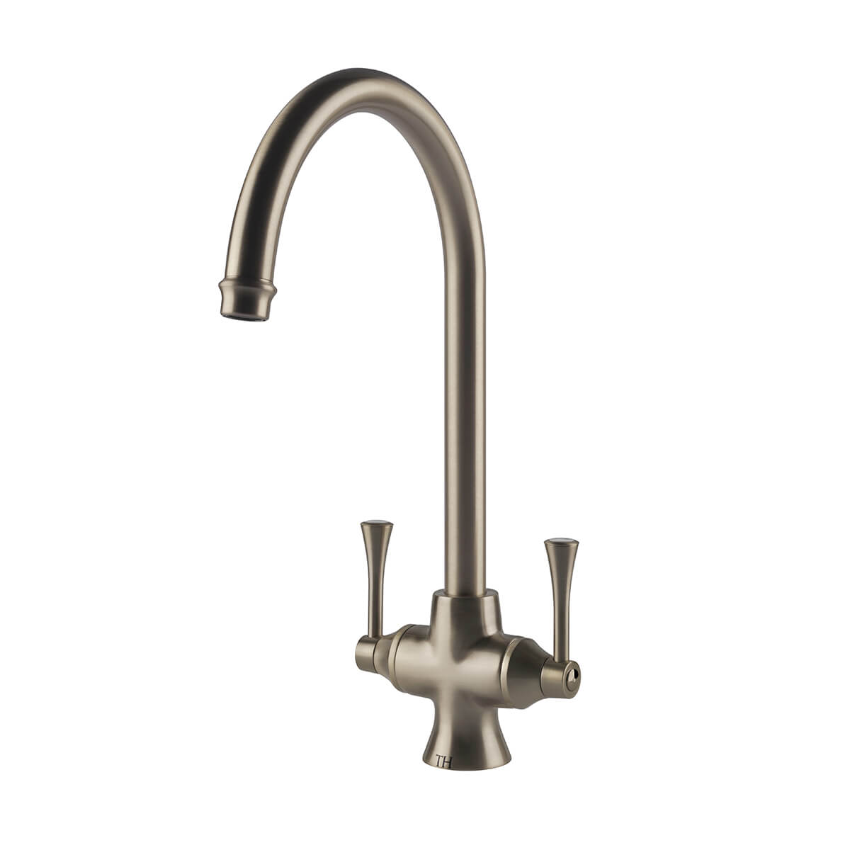 Turner Hastings Gosford Double Sink Mixer Brushed Nickel